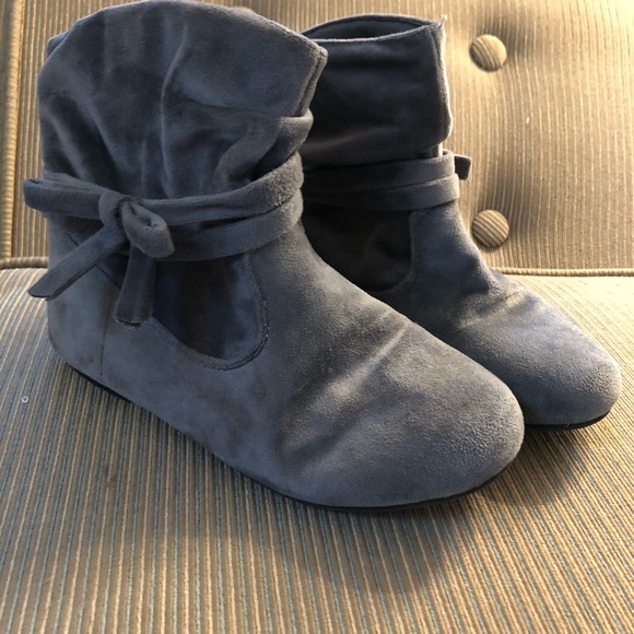 Like new Grey Velour Ankle Boots - Picture 3 of 3